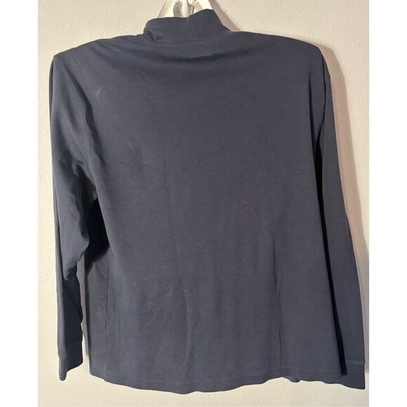 L.L. Bean Turtleneck Shirt Men's XL Mock Blue Long Sleeve Baselayer Warm FLAW - Picture 3 of 8